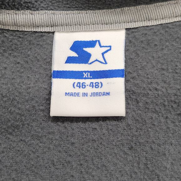 Vintage Starter Black Windbreaker Men's Size XL Solid Nylon Jacket - Picture 3 of 5